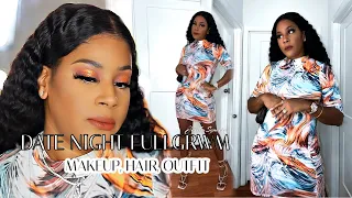 FULL GRWM DATE NIGHT | MAKEUP + HAIR + OUTFIT | SUNSET MAKEUP LOOK, ALI PEARL HAIR | JERIKASYNCERE