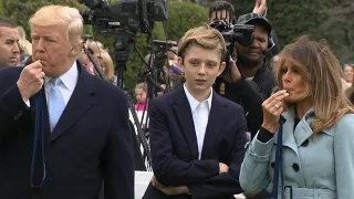 Barron Trump Helps Kick Off White House Easter Egg Roll