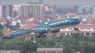 Vietnam Airlines Boeing B-787  take off at Tan Son Nhat International Airport Ho Chi Minh city