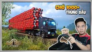 ETS2 - Vận Chuyển Hơn 1000 Thùng Dầu "Siêu Khủng" Vượt Qua Đường Núi Nguy Hiểm Bằng HOWO