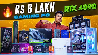 *ULTIMATE* Rs 6 Lakh Gaming PC Build Setup with Monitor | Intel i9-13900K & Zotac RTX 4090