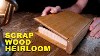 This unique wooden book is a keepsake box