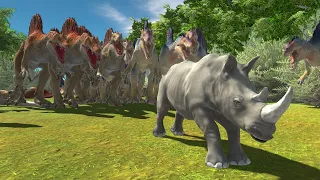 [ Dangerous Forest ] Run Away from Hungry Spinosaurus - Animal Revolt Battle Simulator