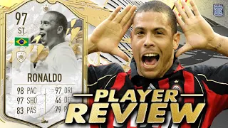 5⭐/5⭐BEAST?!😱 97 SBC PRIME ICON MOMENTS RONALDO PLAYER REVIEW - FIFA 22 ULTIMATE TEAM