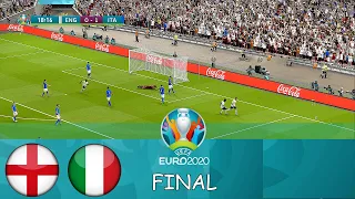 ENGLAND vs ITALY - Final EURO 2020 - Full Match - All Goals HD - PES 2021