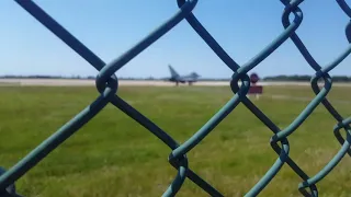 Raf typhoon takeoff at coningsby