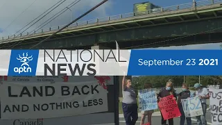 APTN National News September 23, 2021 – Treaty fishery demonstration, MMIWG2S+ monument unveiled