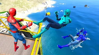Colourfull Spiderman Jumping Highest Building (Euphoria Ragdolls)-Ep 1