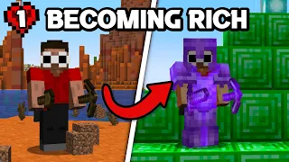 I Spent 24 Hours Getting Rich in Hardcore Minecraft (#1)