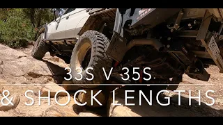 VDJ 2022 Toyota landcruiser 79series Shock lengths 33s v 35s Khumo MT71  test  GEARING in LOW range