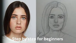 Discover the easiest steps to drawing a portrait| Using the Loomis method