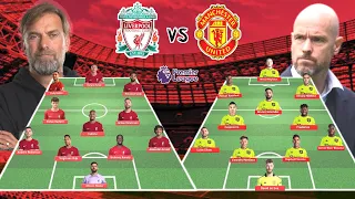 Liverpool vs Manchester United | Head to Head potential Starting Lineups premier League 2022/2023