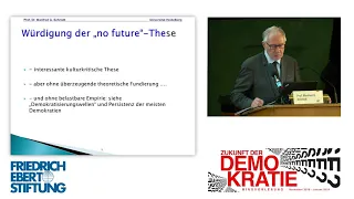 Prof. Manfred G. Schmidt: Über die Zukunft der Demokratie