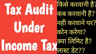 Tax Audit Limit, Due Dates and others requirements by CA Sumit Sharma #TaxAudit #audit #ITaxAudit