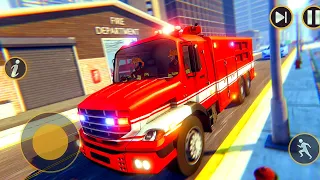 Lính Xe Cứu hỏa Chữa Cháy Khẩn Cấp *** 911 Rescue Fire Truck Simulator +++ android gameplay