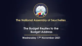 Budget Replies to the Budget Address - Wednesday  17th November 2021, Part 1