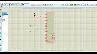 proteus simulation of LED blinking using STM32-F401RE microcontroller