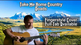 Take Me Home Country Roads fingerstyle with PDF tablature available. John Denver solo acoustic cover