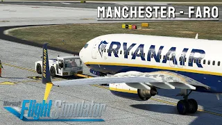 MSFS | Ryanair PMDG 737-800 | Manchester (EGCC) to Faro (LPFR) | Full Flight