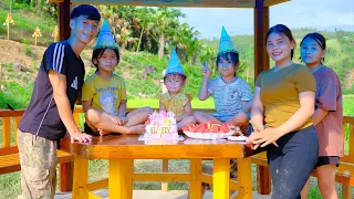 Happy birthday to my daughter and harvest bamboo shoots | my family's farm