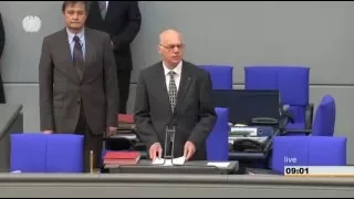 Bundestagspräsident Norbert Lammert / Trauerminute um Hans Dietrich Genscher und Guido Westerwelle