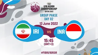 Iran v Indonesia | Full Basketball Game | FIBA U16 Asian Championship 2022