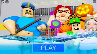 WATER MODE! UPDATE BARRY'S PRISON RUN! And BECOME BABY POLLY,POLICE FAMILY Full game #Obby #roblox