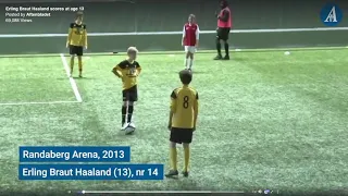 Jovens Craques. Haaland com 13 anos! Young Erling Haaland scores