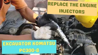 replace injektor komatsu pc300-8