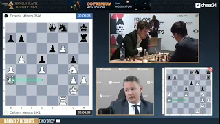 Last 7 minutes of Magnus Carlsen vs Alireza Firouzja in the World Rapid and Blitz 2021!