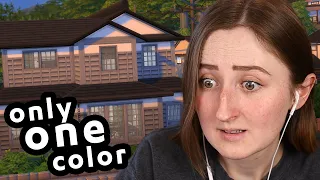 Can I build an ENTIRE Sims house with just one color?