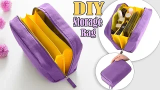 FANTASTIC DIY ZIPPER PURSE BAG // Cosmetics Travel Bag Tutorial in 20 Min
