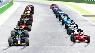 F1 2023 Cars vs F1 2000 Cars - Imola GP