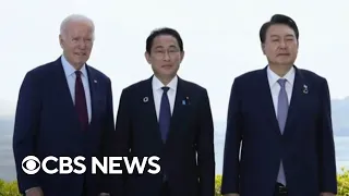 Biden holding first trilateral summit with Japan and South Korea