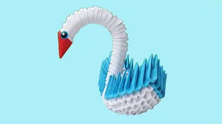 Лебедь из Модулей. Модульное Оригами Своими Руками