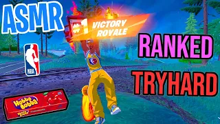 ASMR Gaming 🤩 Fortnite Ranked Tryhard! Relaxing Gum Chewing 🎮🎧 Controller Sounds + Whispering💤