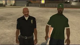 Officer Carl Johnson completes the mission Beat Down on B-Dup -Grove Street mission 1-GTA SanAndreas