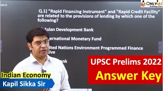 UPSC Prelims 2022 Answer Key | Solution of all Economy Question | Economy Answer Key UPSC 2022