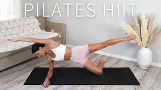 20 MIN FULL BODY PILATES HIIT || Low Impact Workout (Stretch Included)