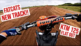 RIDING FATCATS NEW SUPER FAST RACETRACK ON MY KTM 125!!