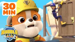 Rubble Finds a Construction Solution In Builder Cove! | 30 Minute Compilation | Rubble & Crew