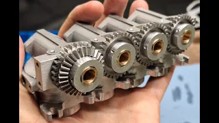 Part 6: V8 model engine with rotary valve / Cylinder, Cylinderhead & Rotary Valve