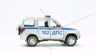 Машина металлическая UAZ, Технопарк PATRIOT-124SL-BK