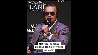 conor mcgregor handling brazilian booing like a boss😎🤑