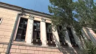 последствия обстрела центра Донецка