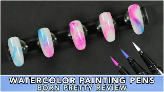 Born Pretty Watercolor Nail Painting Pen Review & Demo || caramellogram