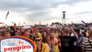 Movimentação dos Peregrinos ao Final da Missa de Abertura da #JMJ #krakow2016