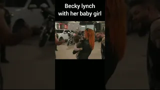 Becky Lynch with her baby girl!! #viral #wwe #shorts