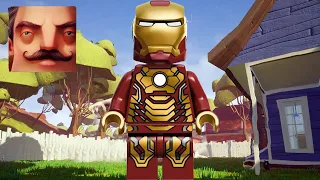 Hello Neighbor - New Neighbor Lego Iron Man Act 2 Different versions Gameplay Walkthrough