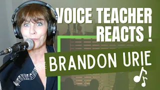 VOICE TEACHER REACTS to Brandon Urie from PANIC! AT THE DISCO